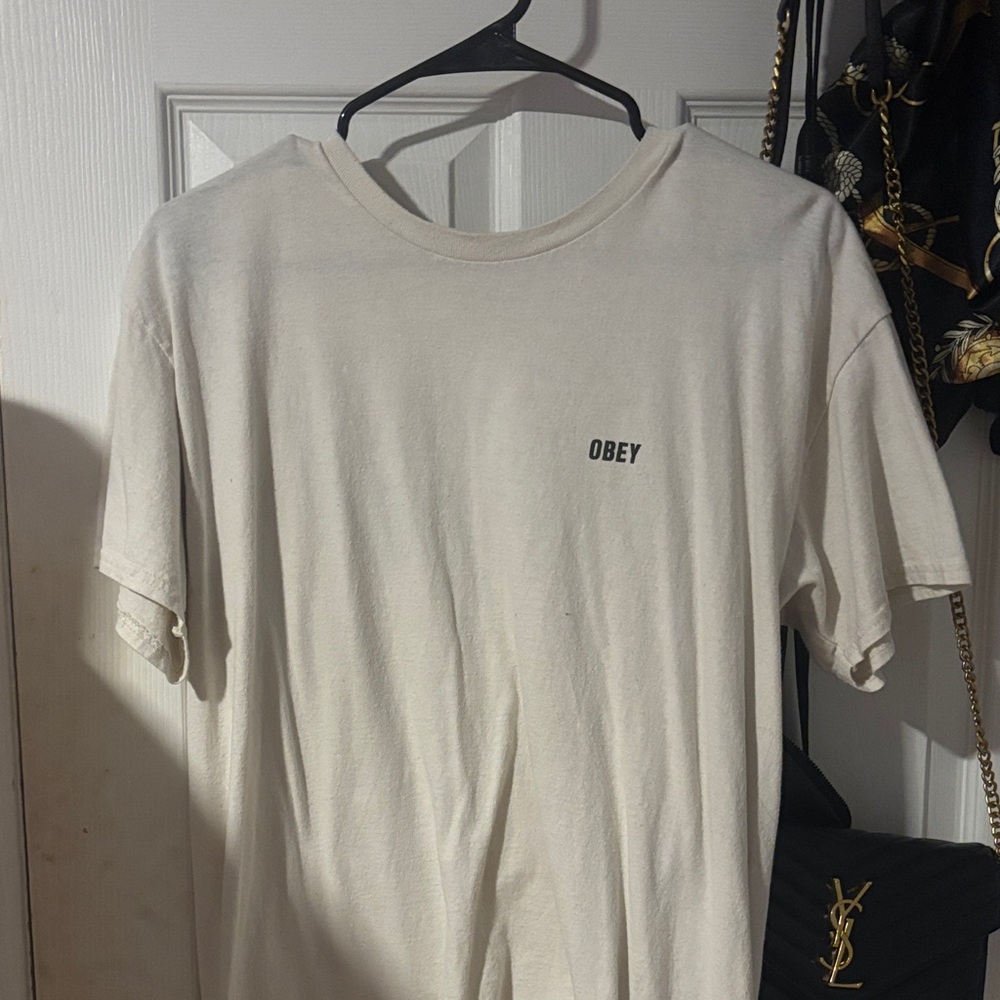 Obey Men's Cream Short Sleeve Tee